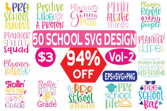 50 SCHOOL SVG T SHIRT DESIGN VOL 2 Review