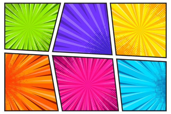 Colorful Comic Frame Background Retro Review