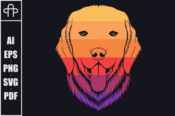 Dog Golden Retriever Retro Colorful Review
