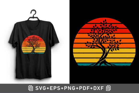 Retro Sunset Vintage Tree Design Review
