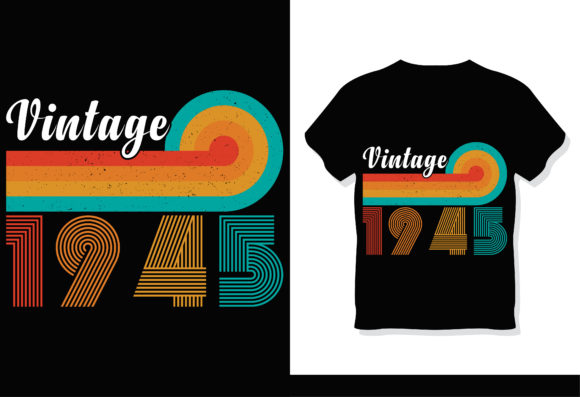Reviewing Retro Vintage 1945 T-Shirt Design for Real Embroidery