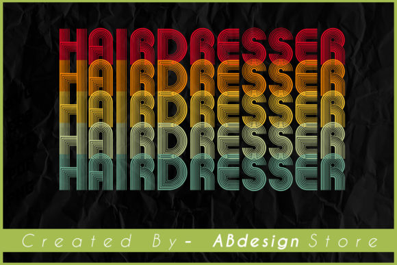 Vintage Retro Hairdresser Design Review