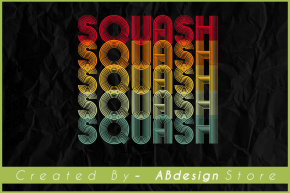 Vintage Retro Squash Sublimation Design Review