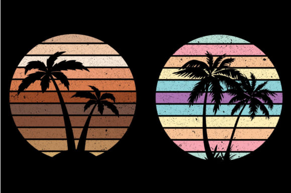 Vintage Retro Sunset Palm Tree, Baby Review